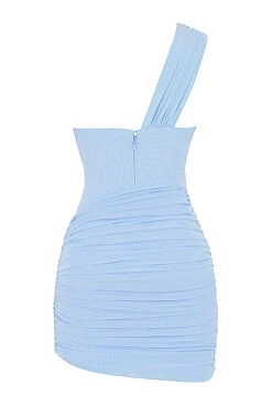 Baby Blue Cutout Mini Dress -Pinkyy Kleider Geschaft sb6583c 03b