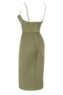 Olive Corset Slip Dress -Pinkyy Kleider Geschaft sb6657 02