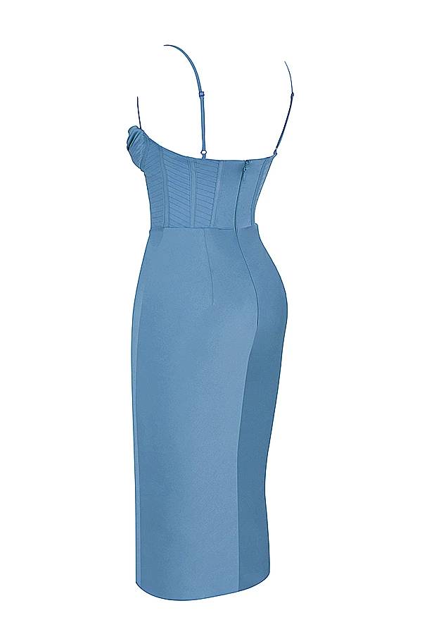 Aegean Blue Corset Midi Dress 11 Aegean Blue Corset Midi Dress – Bild 11