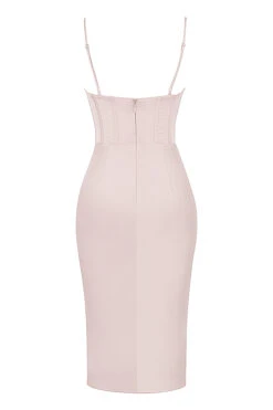 Crystal Satin Corset Midi Dress -Pinkyy Kleider Geschaft sb6657g 03