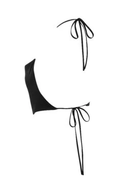 Black Satin Tie Back Crop Top 26 Black Satin Tie Back Crop Top -Pinkyy Kleider Geschaft sb6840 02