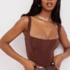 Chocolate Mesh Corset
