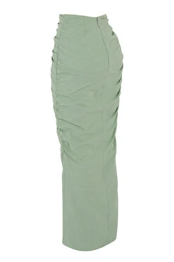 Sage Gathered Drawstring Maxi Skirt -Pinkyy Kleider Geschaft sb7116 02