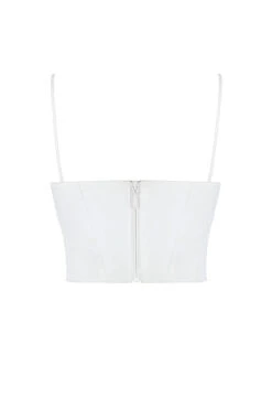 White Gathered Corset 25 White Gathered Corset -Pinkyy Kleider Geschaft sb7143 03