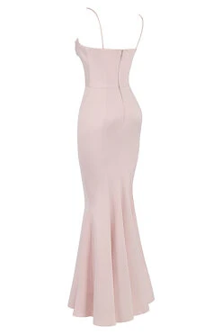 Blush Satin Fishtail Gown -Pinkyy Kleider Geschaft sb7282c 02
