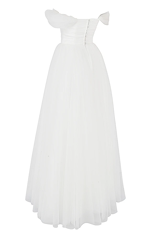 White Tulle Bridal Gown 18 White Tulle Bridal Gown – Bild 18