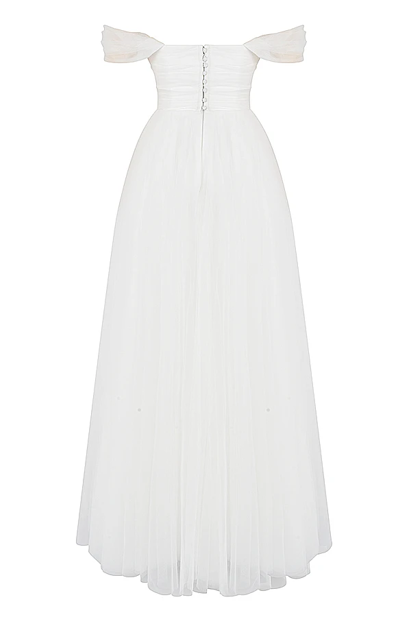 White Tulle Bridal Gown 19 White Tulle Bridal Gown – Bild 19