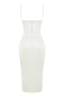 Ivory Satin Corset Midi Dress 31 Ivory Satin Corset Midi Dress -Pinkyy Kleider Geschaft sb7457c 03