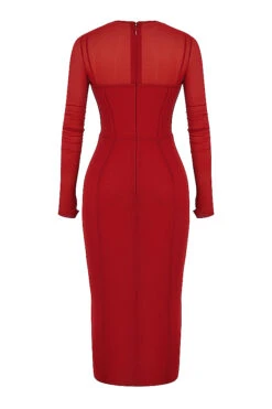 Wine Corset Midi Dress 31 Wine Corset Midi Dress -Pinkyy Kleider Geschaft sb7463a 03