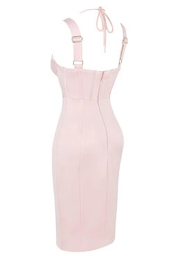 Baby Pink Satin Corset Dress -Pinkyy Kleider Geschaft sb7551 02