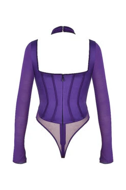 Grape Halterneck Corset Bodysuit -Pinkyy Kleider Geschaft sb7704 03