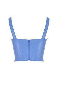 Cornflower Blue Vegan Leather Corset 21 Cornflower Blue Vegan Leather Corset -Pinkyy Kleider Geschaft sb7726 03