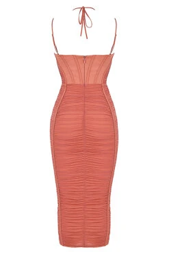 Rose Ruched Midi Dress -Pinkyy Kleider Geschaft sb7760 03