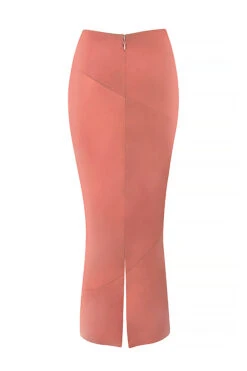 Rose Satin Low Waist Midi Skirt -Pinkyy Kleider Geschaft sb7803a 03