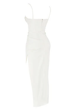 Ivory Satin Corset Dress -Pinkyy Kleider Geschaft sb7817c 02