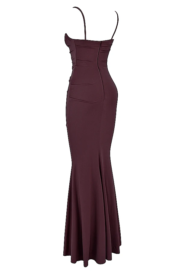 Dark Cherry Corset Maxi Dress 15 Dark Cherry Corset Maxi Dress – Bild 15