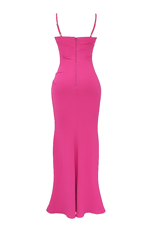 Hot Pink Corset Maxi Dress 12 Hot Pink Corset Maxi Dress – Bild 12
