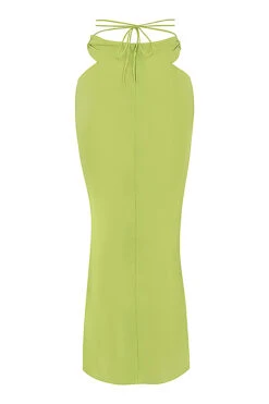 Lime Green Georgette Maxi Skirt -Pinkyy Kleider Geschaft sb7824 03