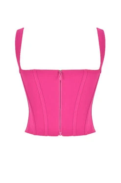 Fuchsia Boned Corset Top -Pinkyy Kleider Geschaft sb7879 03