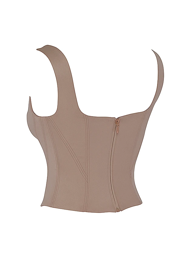 Stone Satin Longline Corset 10 Stone Satin Longline Corset – Bild 10