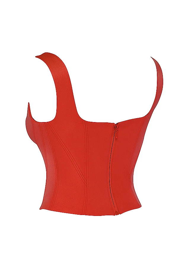 Scarlet Satin Longline Corset 15 Scarlet Satin Longline Corset – Bild 15