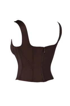 Chocolate Satin Longline Corset 24 Chocolate Satin Longline Corset -Pinkyy Kleider Geschaft sb7890e 02