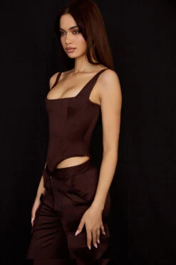 Chocolate Satin Longline Corset 18 Chocolate Satin Longline Corset -Pinkyy Kleider Geschaft sb7890e 4