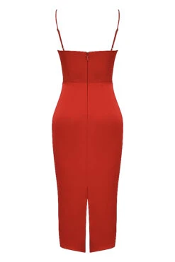 Scarlet Satin Corset Midi Dress -Pinkyy Kleider Geschaft sb8035 03