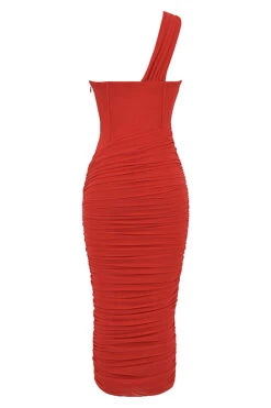 Scarlet Asymmetric Cutout Midi Dress -Pinkyy Kleider Geschaft sb8056 03a