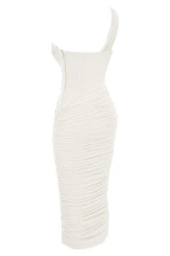 Ivory Asymmetric Cutout Midi Dress -Pinkyy Kleider Geschaft sb8056b 02