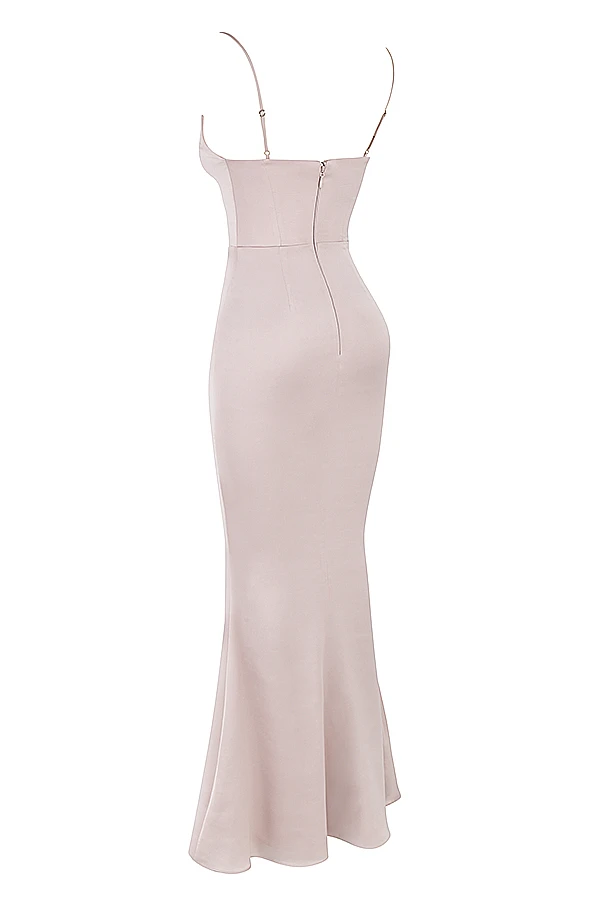 Crystal Satin Corset Maxi Dress 12 Crystal Satin Corset Maxi Dress – Bild 12