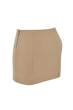 Beige Sculpting Mini Skirt -Pinkyy Kleider Geschaft sb8107 02