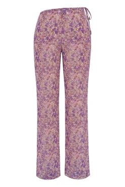 Violet Floral Cutout Trousers -Pinkyy Kleider Geschaft sb8131 03
