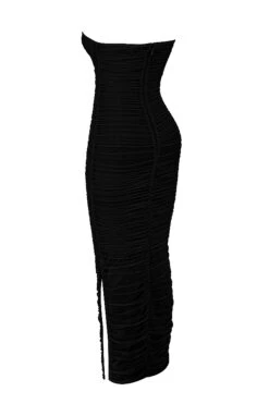 Black Mesh Strapless Maxi Dress -Pinkyy Kleider Geschaft sb8140a 02