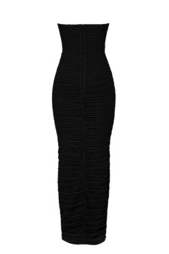 Black Mesh Strapless Maxi Dress -Pinkyy Kleider Geschaft sb8140a 03