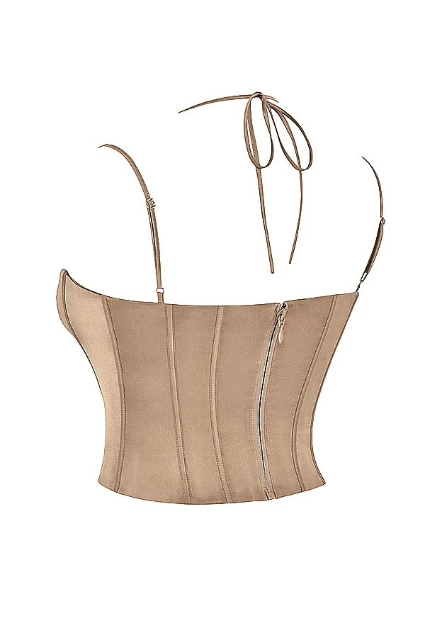Latte Satin Corset 16 Latte Satin Corset – Bild 16