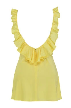 Buttercup Satin Ruffle Mini Dress -Pinkyy Kleider Geschaft sb8266a 03