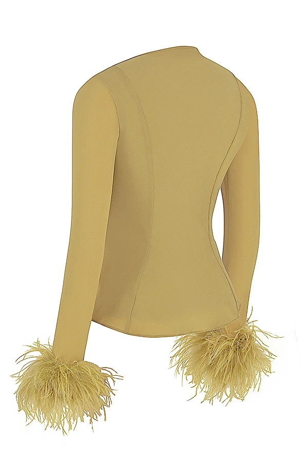 Olive Trimmed Top 14 Olive Trimmed Top – Bild 14