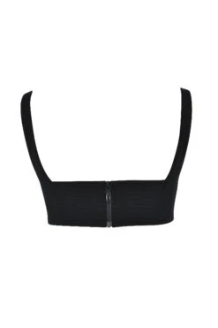 Black Pleated Bandeau Top 25 Black Pleated Bandeau Top -Pinkyy Kleider Geschaft sb8298 03
