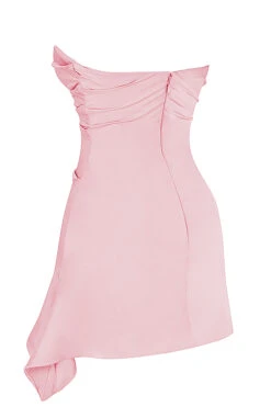 Rose Pink Draped Strapless Corset Dress 22 Rose Pink Draped Strapless Corset Dress -Pinkyy Kleider Geschaft sb8320d 02