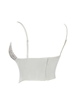 Ivory Satin And Lace Corset -Pinkyy Kleider Geschaft sb8412 02