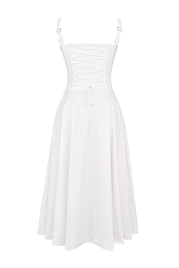 White Bustier Sundress 18 White Bustier Sundress – Bild 18