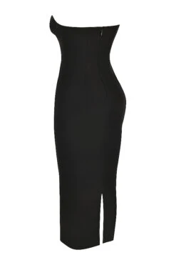 Black Strapless Corset Maxi Dress -Pinkyy Kleider Geschaft sb8444 02