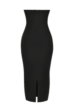 Black Strapless Corset Maxi Dress -Pinkyy Kleider Geschaft sb8444 03