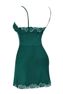 Forest Satin Slip Dress -Pinkyy Kleider Geschaft sb8527a 02a