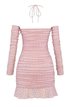 Soft Pink Crystallised Dress 25 Soft Pink Crystallised Dress -Pinkyy Kleider Geschaft sb8650 03