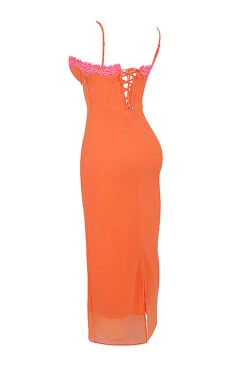 Flame Orange Maxi Dress 34 Flame Orange Maxi Dress -Pinkyy Kleider Geschaft sb8688b 02