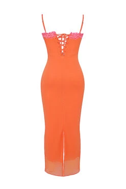 Flame Orange Maxi Dress 35 Flame Orange Maxi Dress -Pinkyy Kleider Geschaft sb8688b 03