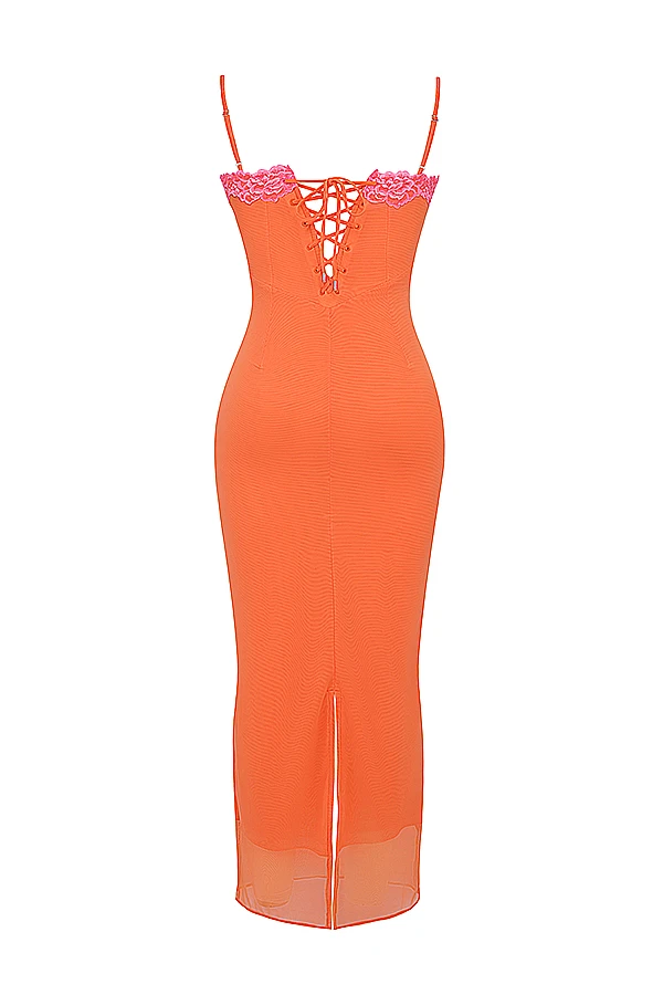 Flame Orange Maxi Dress 18 Flame Orange Maxi Dress – Bild 18