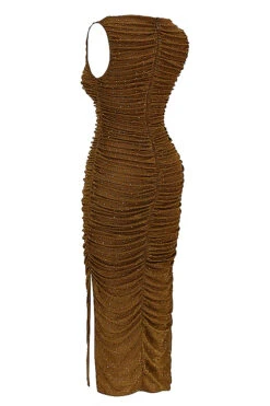 Coffee Crystallised Maxi Dress 28 Coffee Crystallised Maxi Dress -Pinkyy Kleider Geschaft sb8771 02